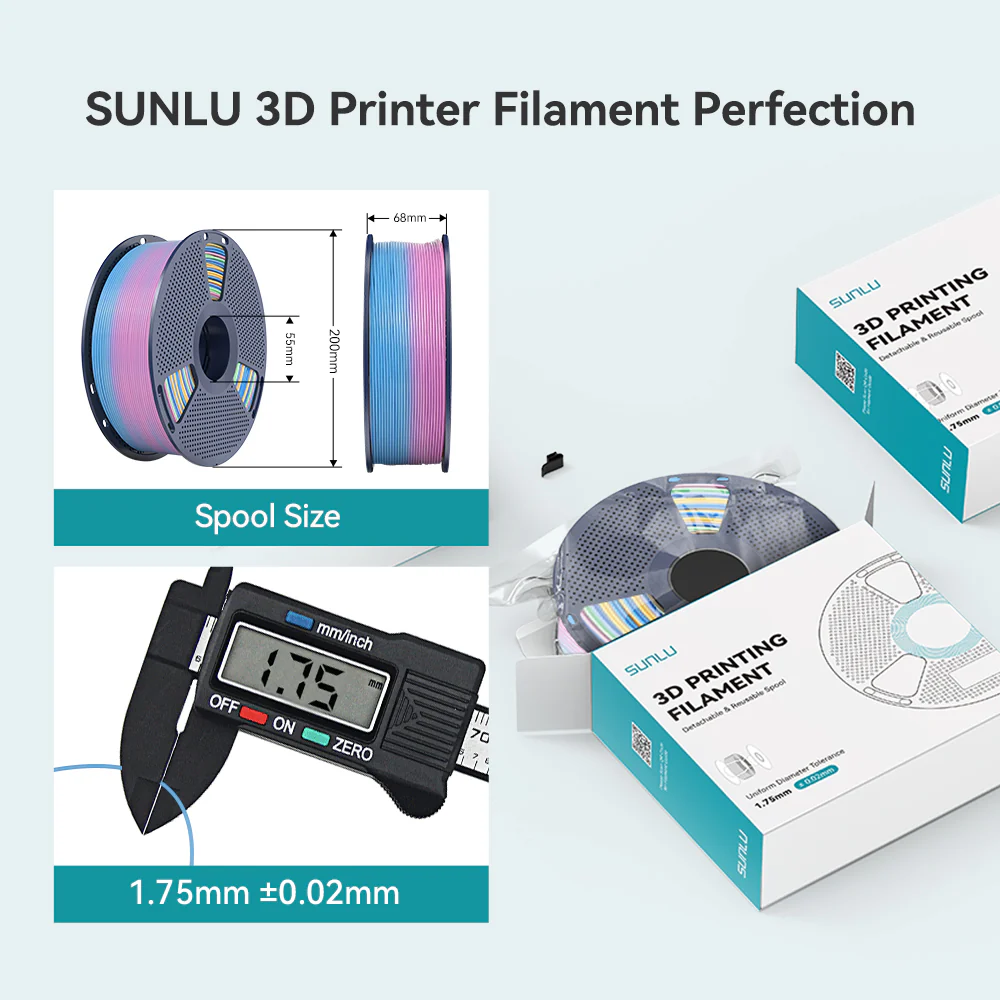 [MOQ: 3KG] PLA, SILK, PETG Rainbow Filament 3D Printer Filament 1KG - Image 11