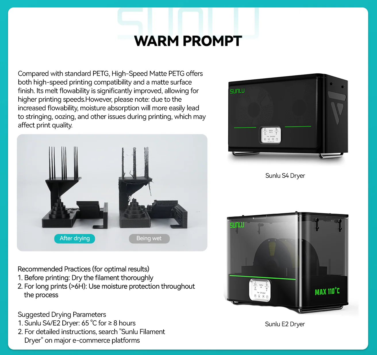 [MOQ: 6KG] High Speed Matte PETG 3D Printer Filament 1KG - Image 7