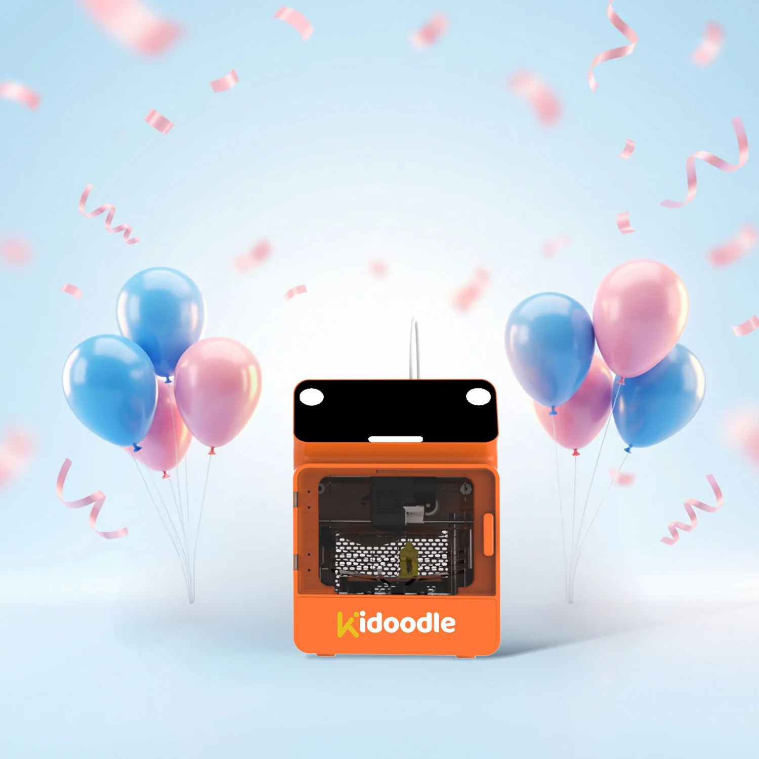 Kidoodle MiniBox A1: 3D Printer for Kids, Unleash Creativity with Kidoodle, 600mm/s High Speed, AutoLiv/Design Safe for Kids/5" Touch Screen, Wi-Fi/App Control, Easy to Install at Home/School