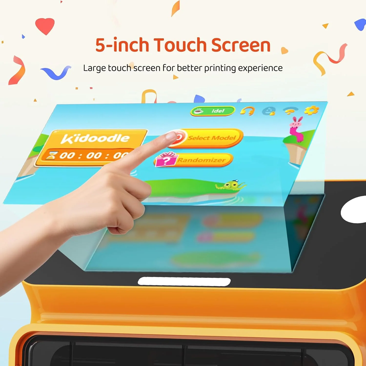 Kidoodle MiniBox A1: 3D Printer for Kids, Unleash Creativity with Kidoodle, 600mm/s High Speed, AutoLiv/Design Safe for Kids/5" Touch Screen, Wi-Fi/App Control, Easy to Install at Home/School - Image 3