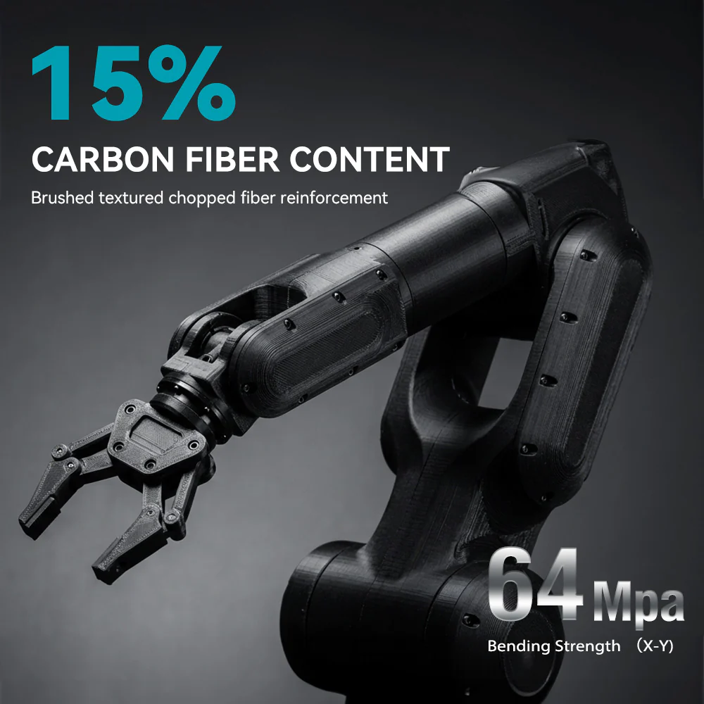 [MOQ: 3KG] PLA-CF, PLA Carbon Fiber 3D Printer Filament 1KG, filled with 15% Carbon Fiber - Image 5