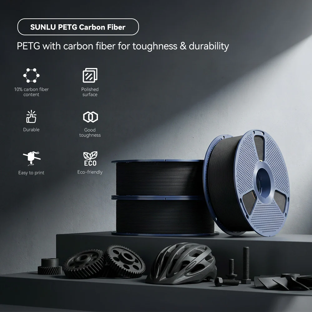 PETG-CF(PETG Carbon Fiber) 3D Printer Filament 1KG - Image 2