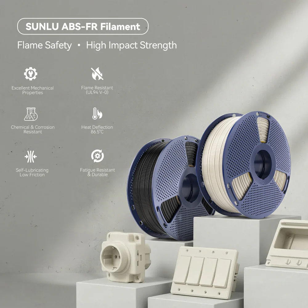 ABS-FR (ABS Flame Retardant) 3D Printer Filament 1KG - Image 4