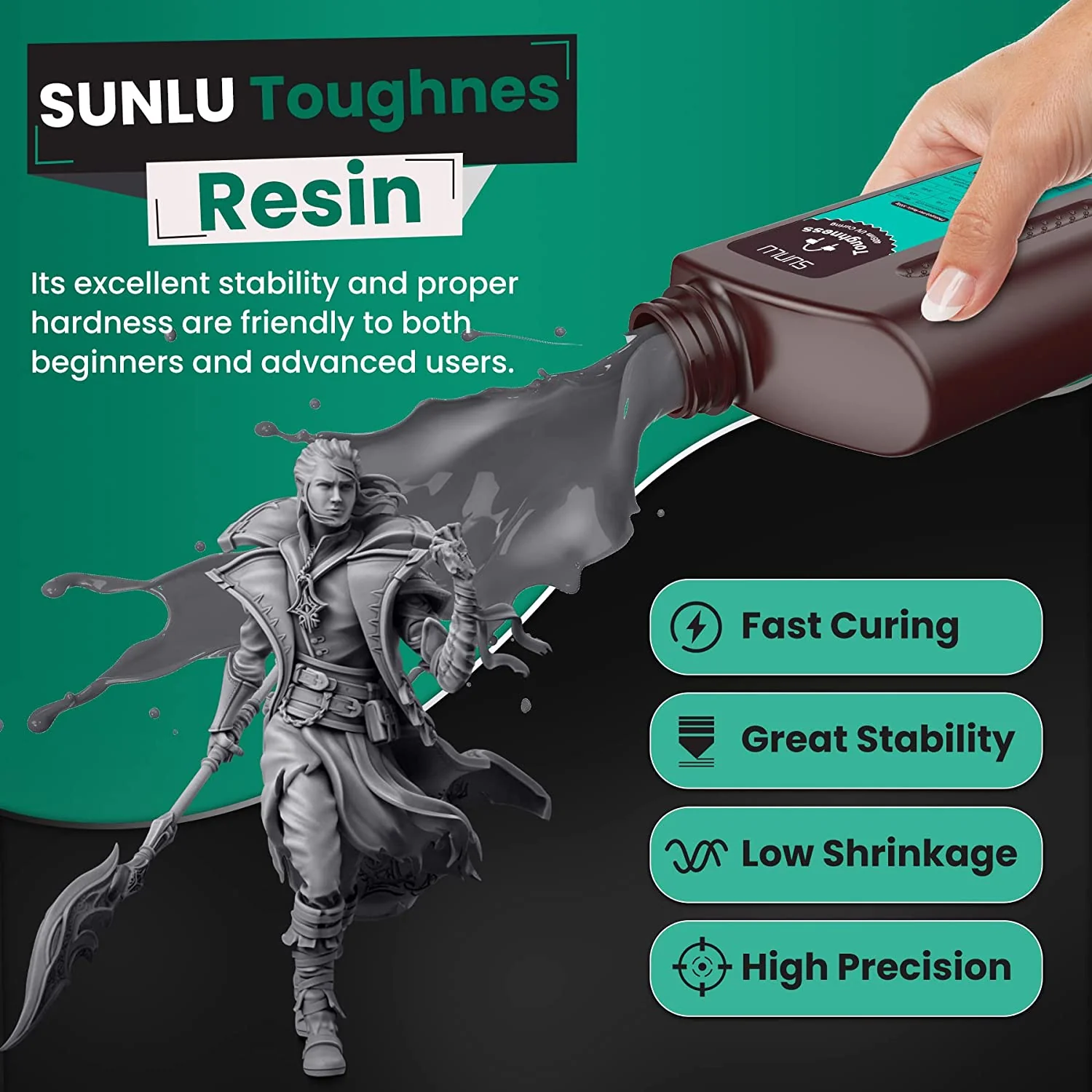 [MOQ: 6 Bottles] High Toughness Resin and High Temperature Resin 1000G - Image 4