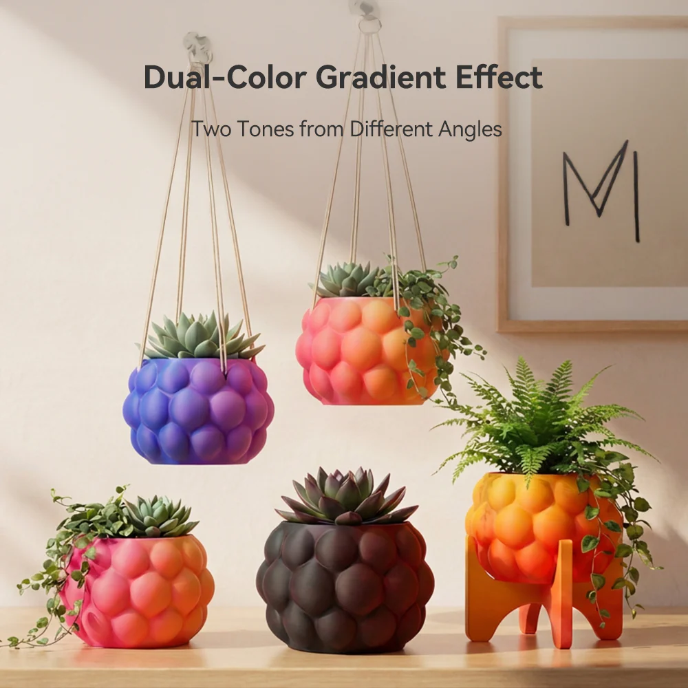 SUNLU Matte PLA Dual-Color 3D Printer Esthenic Filament 1KG, Seamless Two-Tone Shifts & Soft Matte Finish - Image 3